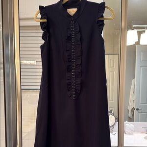 Elegant Black Ruffled Dress